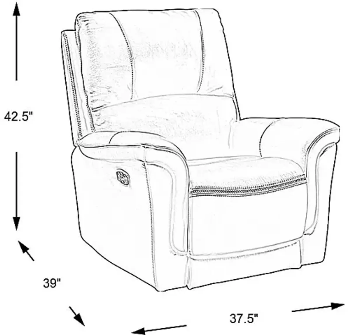 Castmore Green Triple Power Leather Recliner