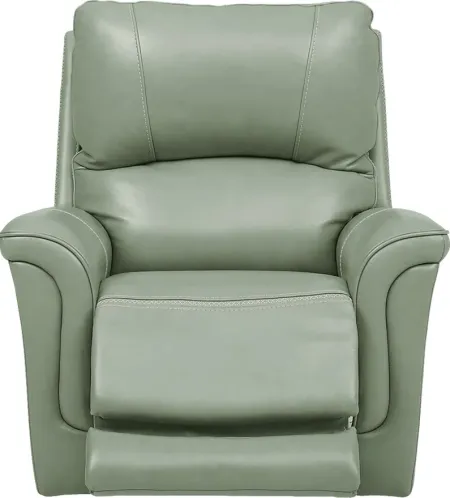 Castmore Green Triple Power Leather Recliner