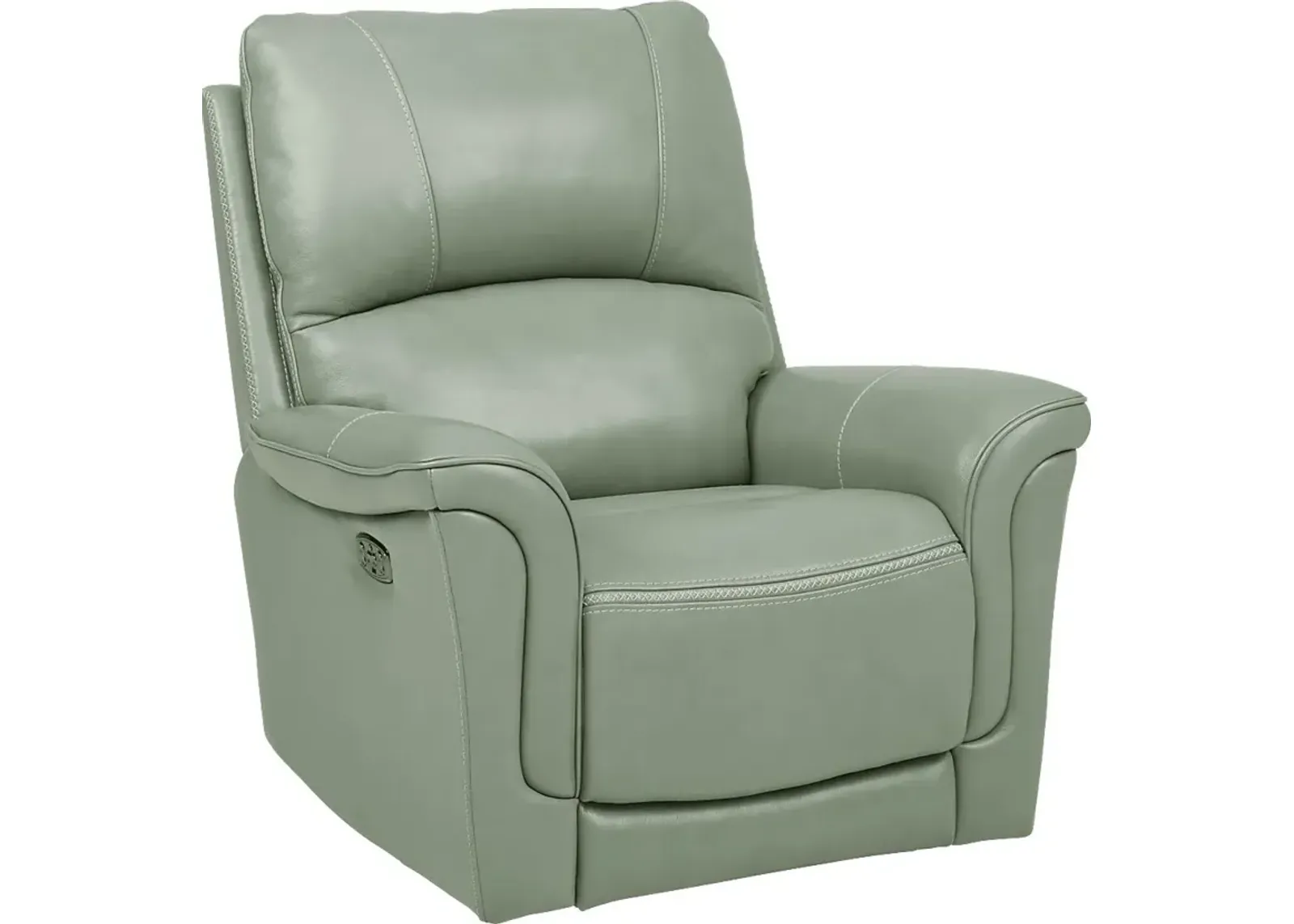 Castmore Green Triple Power Leather Recliner