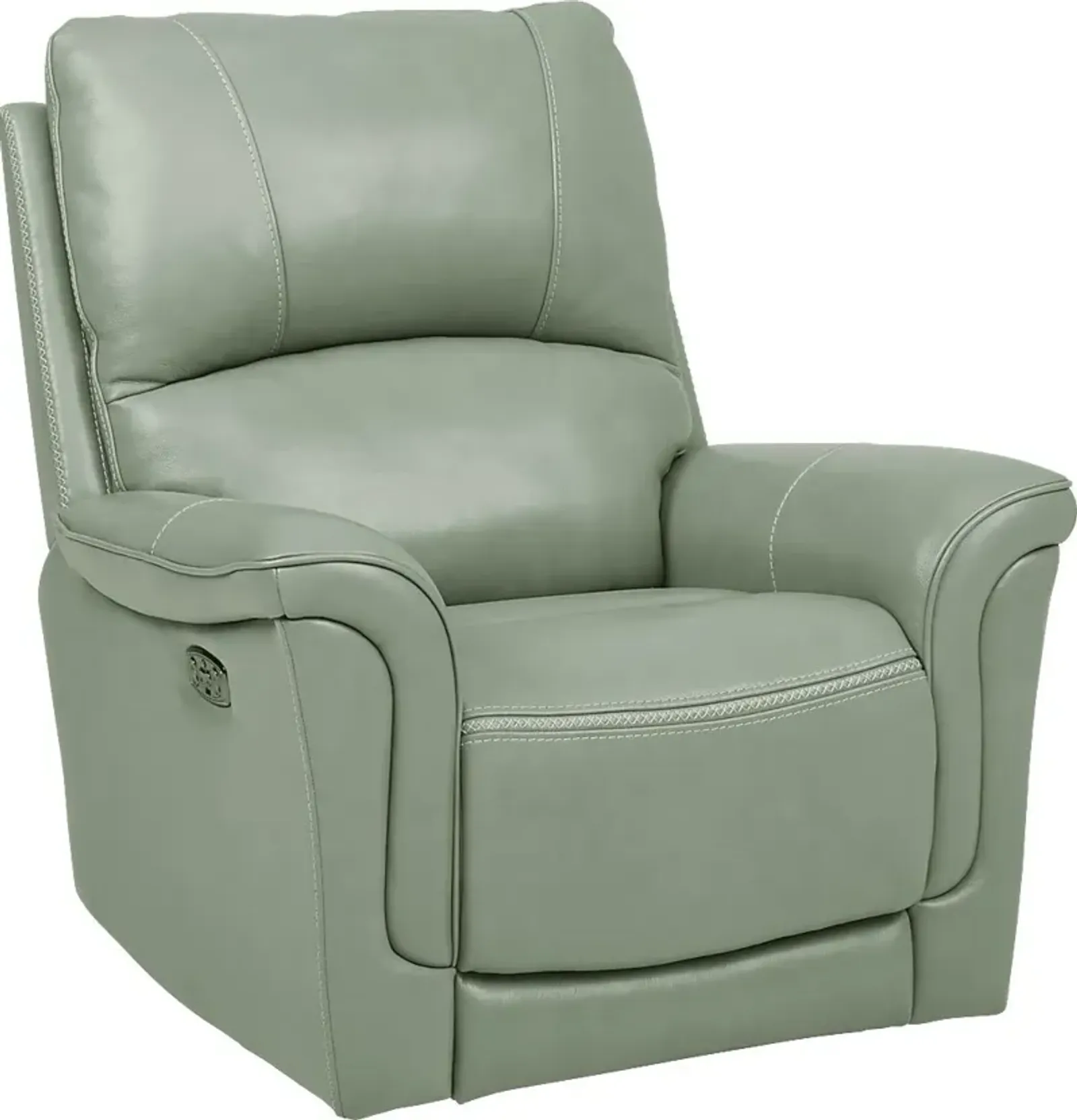 Castmore Green Triple Power Leather Recliner