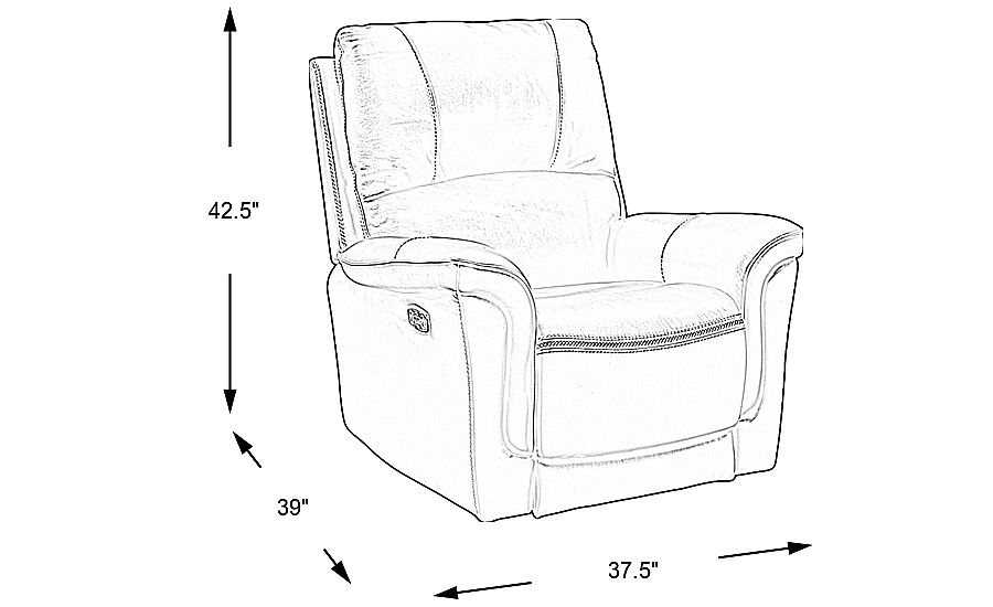 Castmore Brown Triple Power Leather Recliner