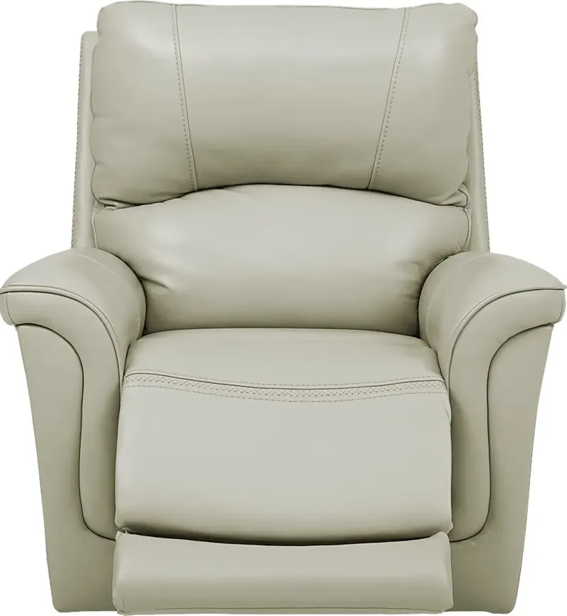 Castmore Stone Triple Power Leather Recliner