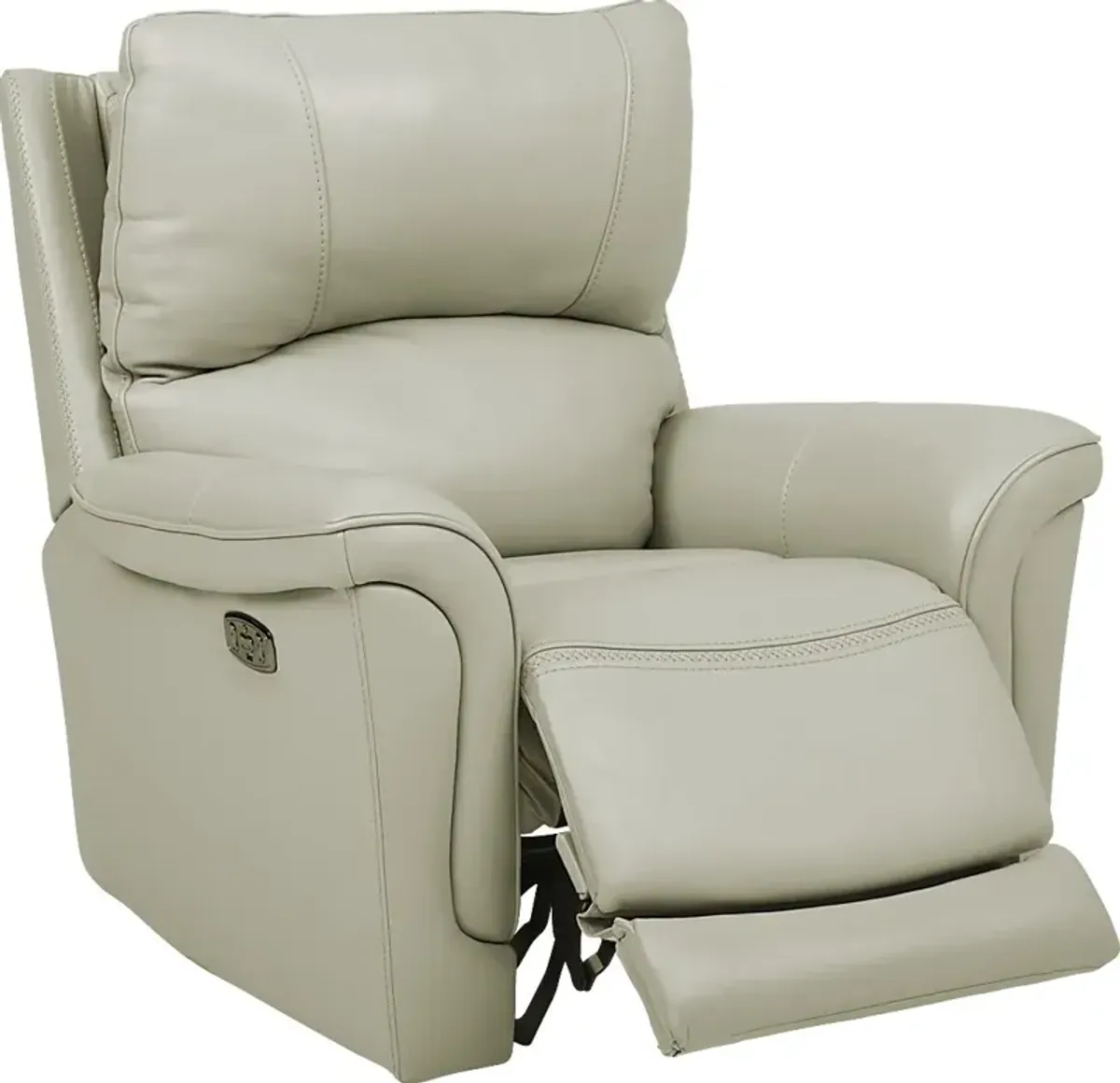 Castmore Stone Triple Power Leather Recliner