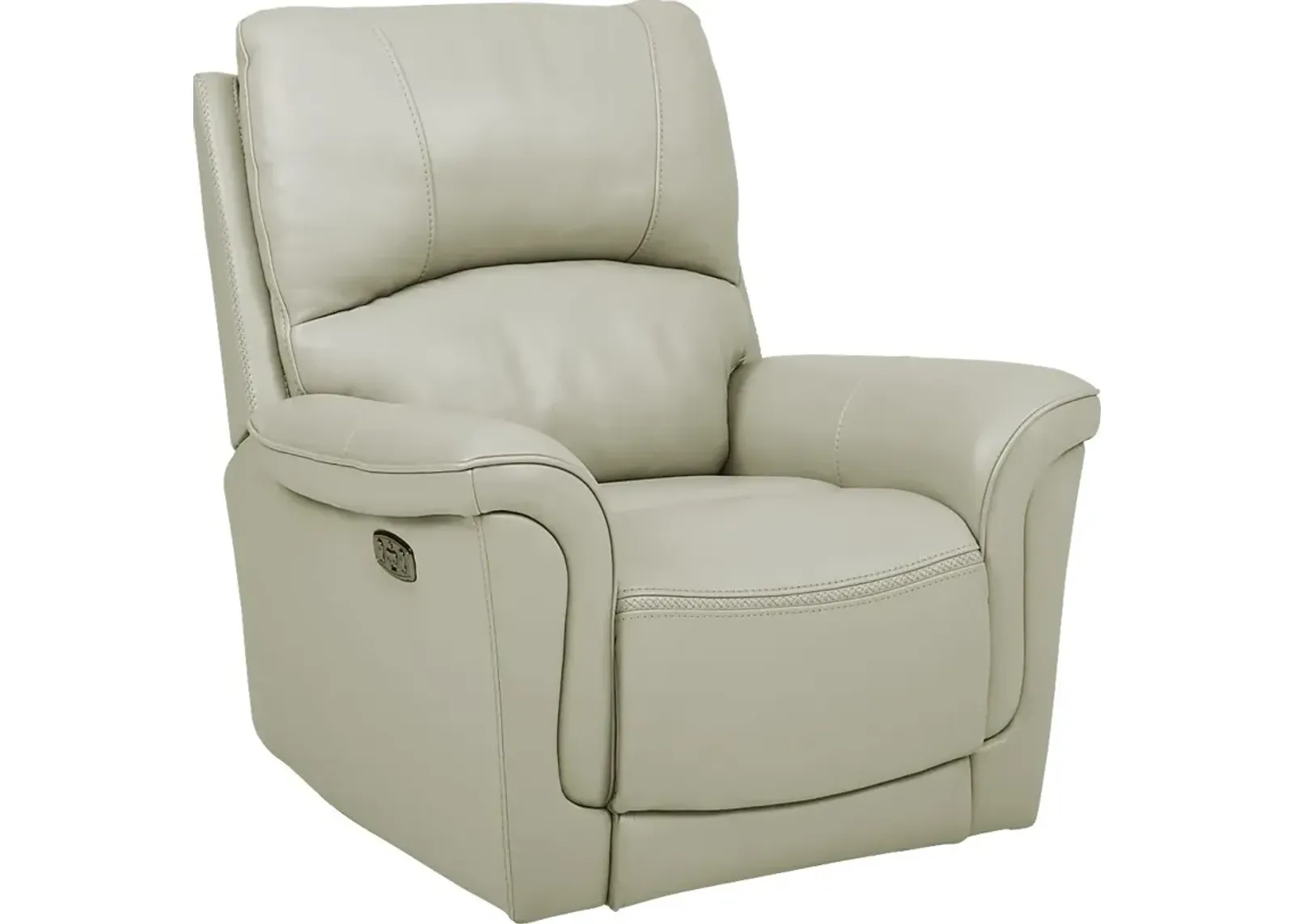 Castmore Stone Triple Power Leather Recliner