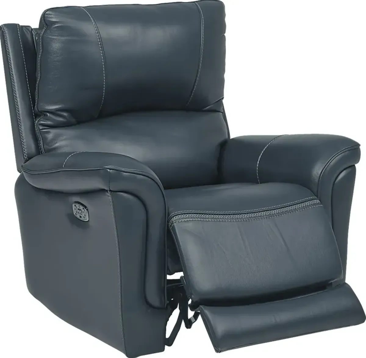 Castmore Navy Triple Power Leather Recliner