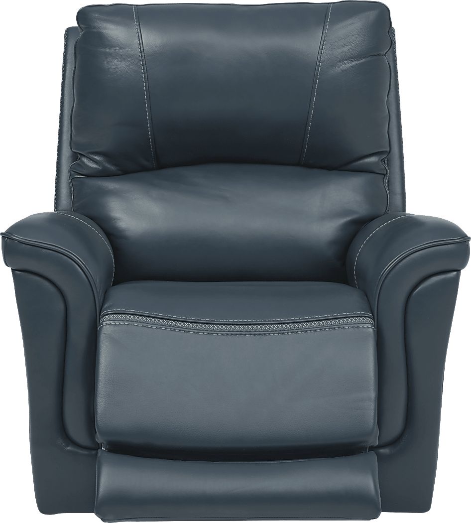 Castmore Navy Triple Power Leather Recliner