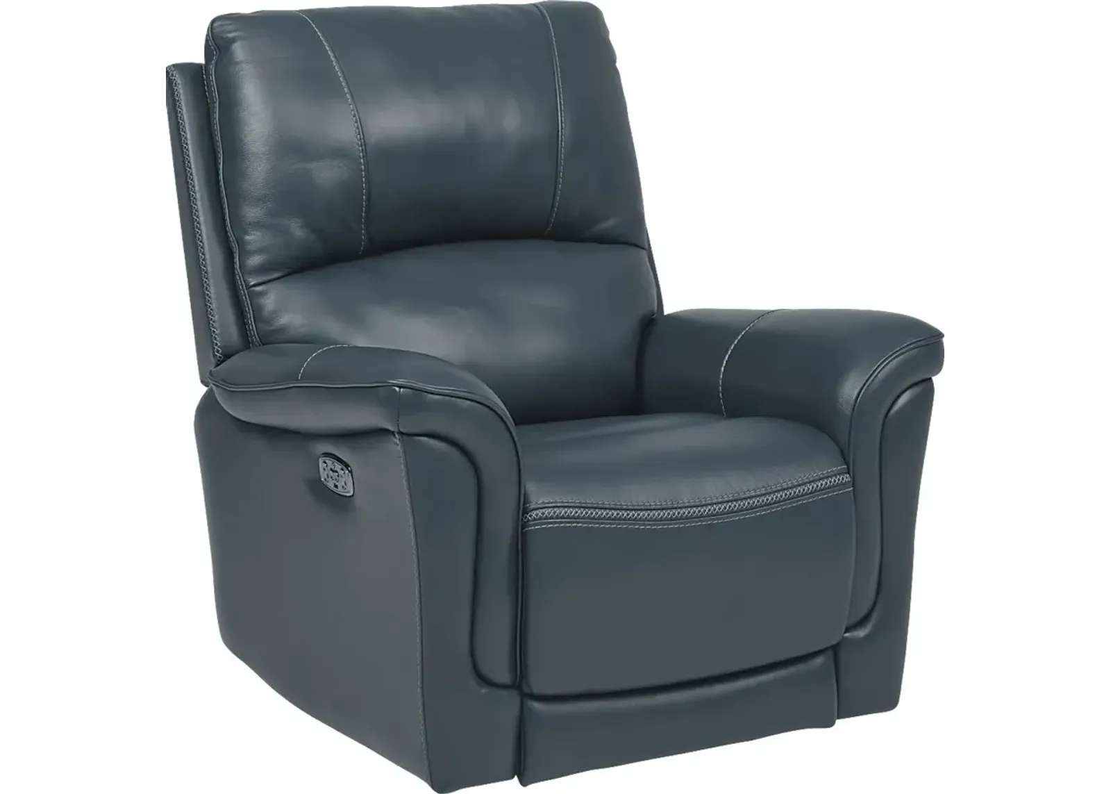 Castmore Navy Triple Power Leather Recliner