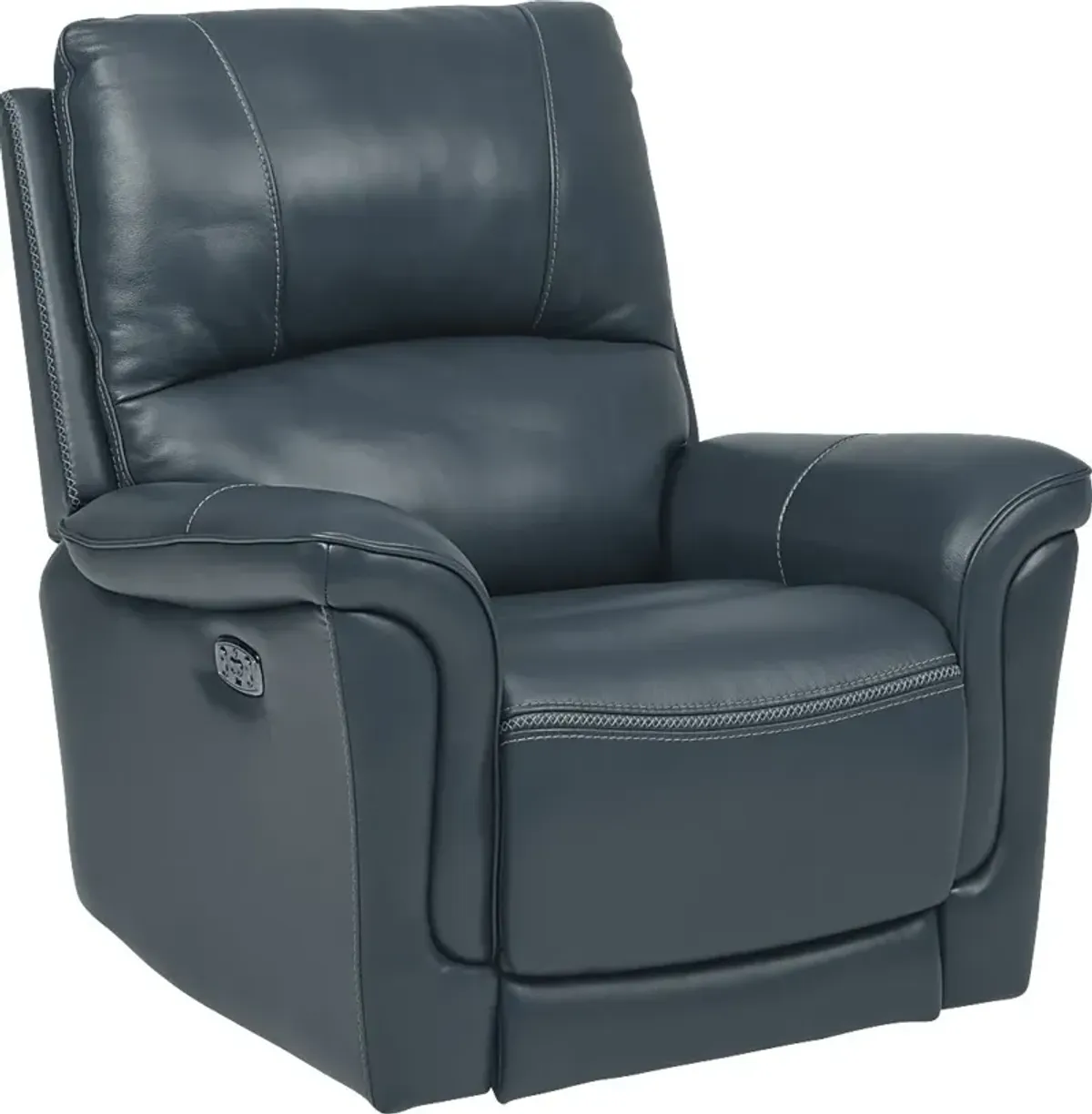 Castmore Navy Triple Power Leather Recliner