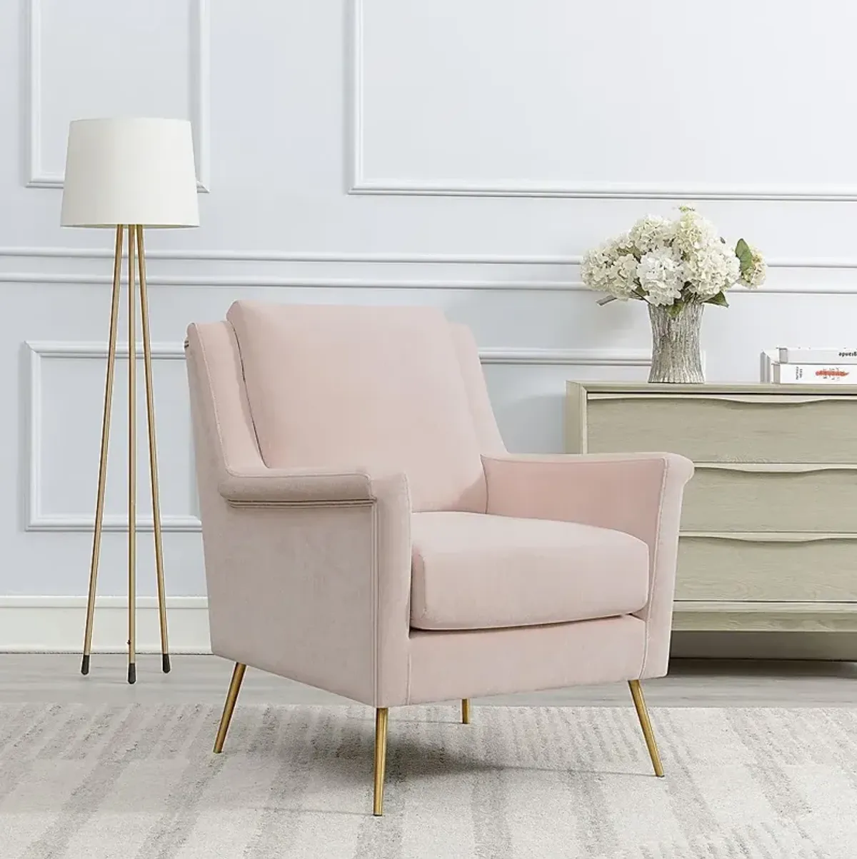 Kamela Blush Accent Chair