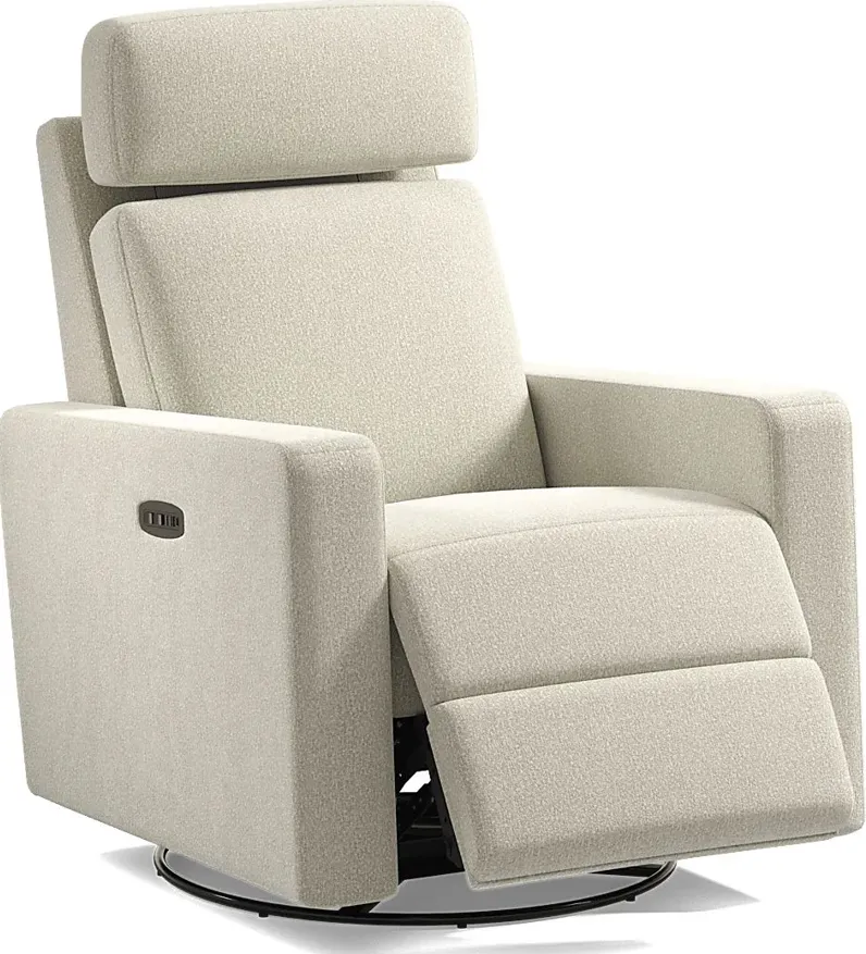 Clifton Gray Dual Power Swivel Glider Recliner