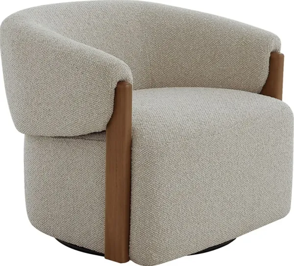 Marlene Beige Swivel Chair