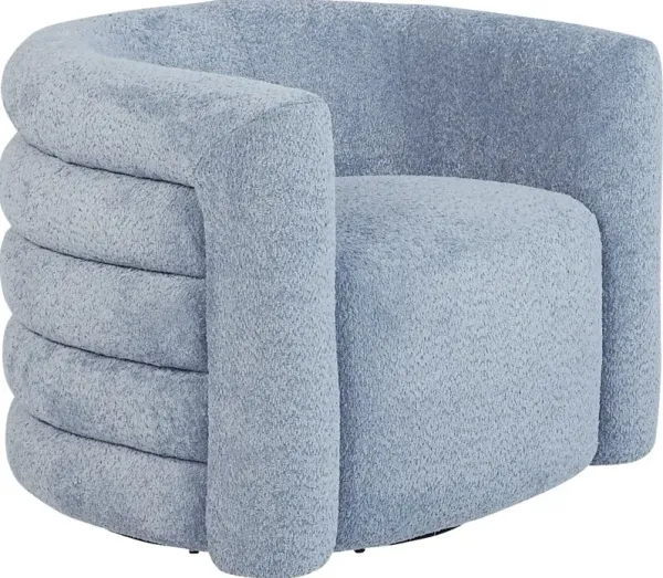 Wimbley Blue Swivel Accent Chair