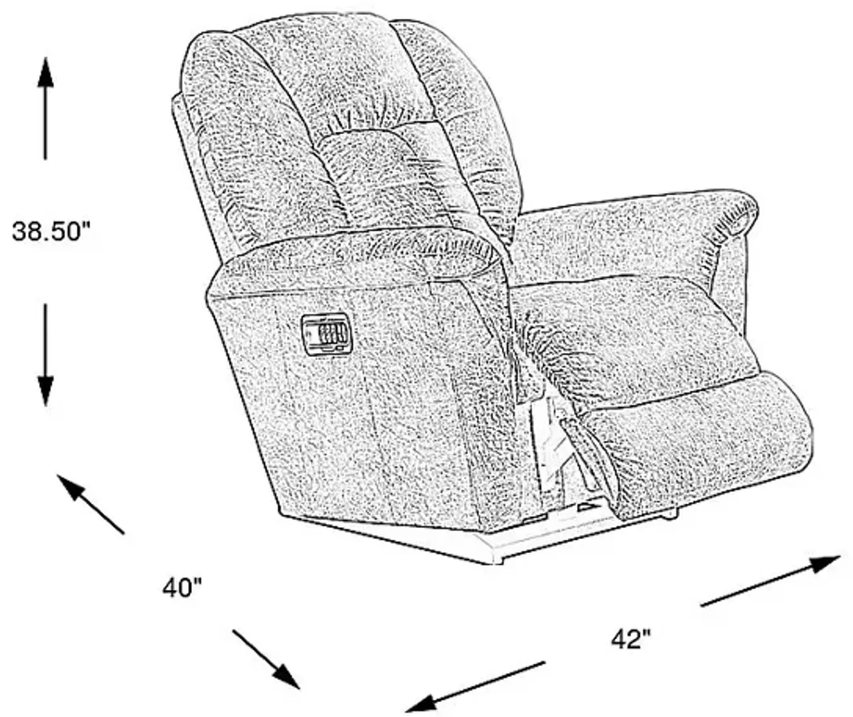 La-Z-Boy Jasper III Brown Dual Power Recliner