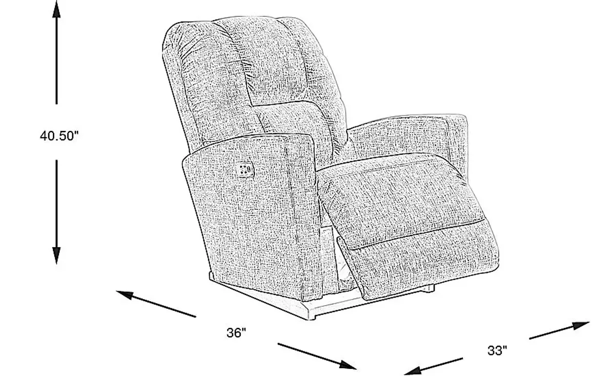 La-Z-Boy Casey III Teal Dual Power Recliner