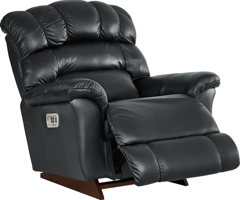The Shaq Black Leather Dual Power Recliner