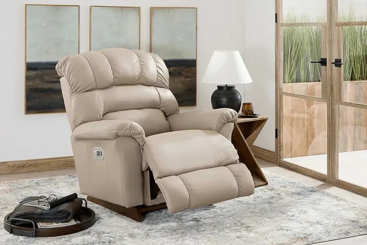 The Shaq Stone Leather Power Recliner