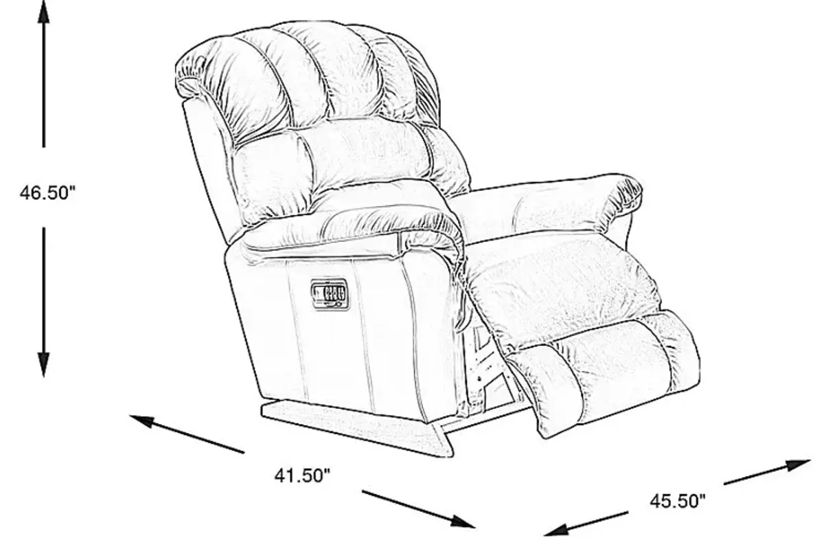 The Shaq Stone Leather Power Recliner