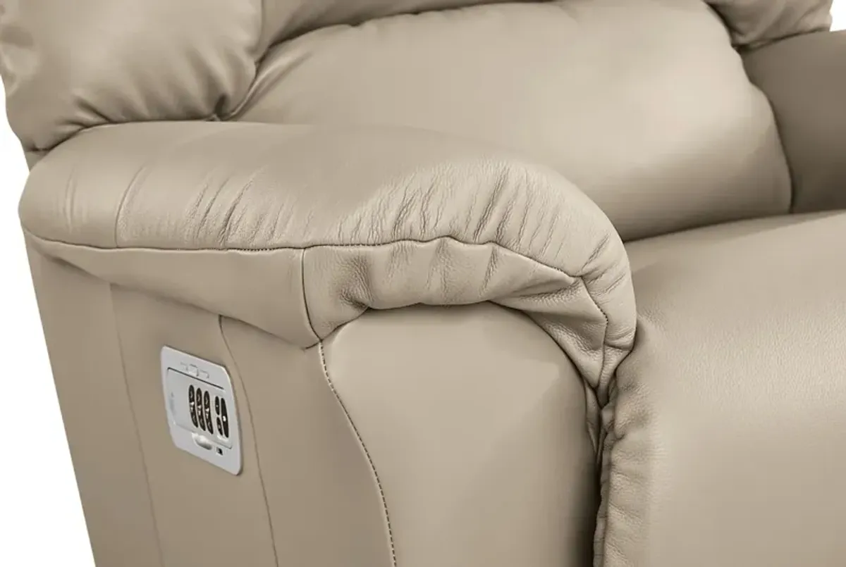 The Shaq Stone Leather Power Recliner