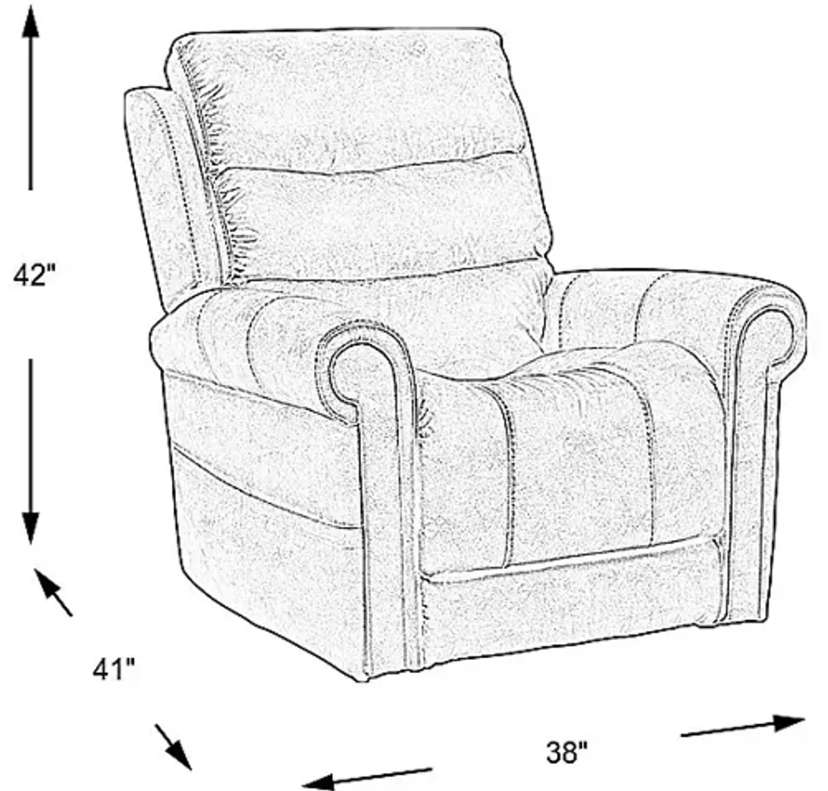 Colson Avenue Walnut Triple Power Recliner