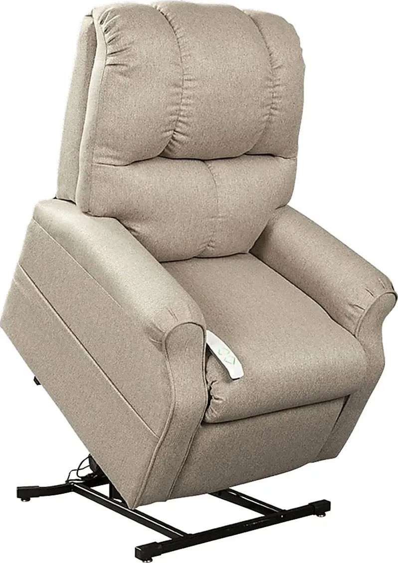 Pentonshire Beige Lift Chair Dual Power Recliner