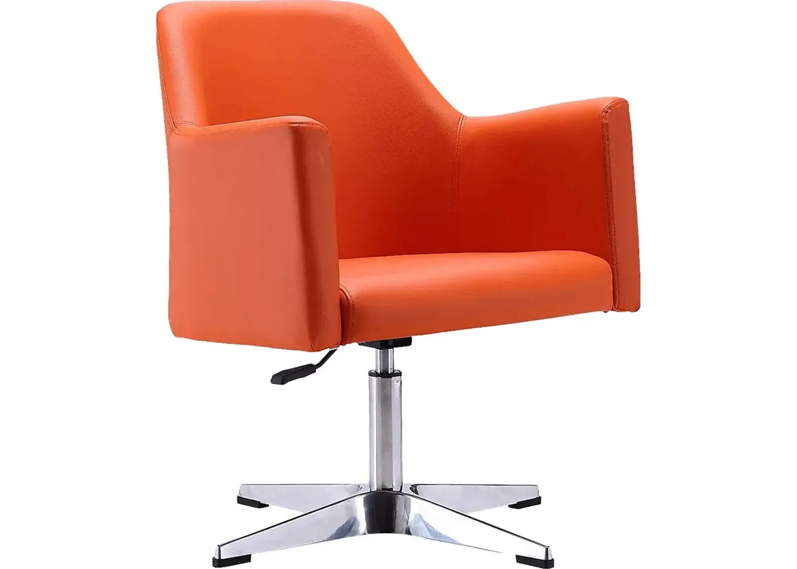 Woolfram Orange Swivel Accent Chair