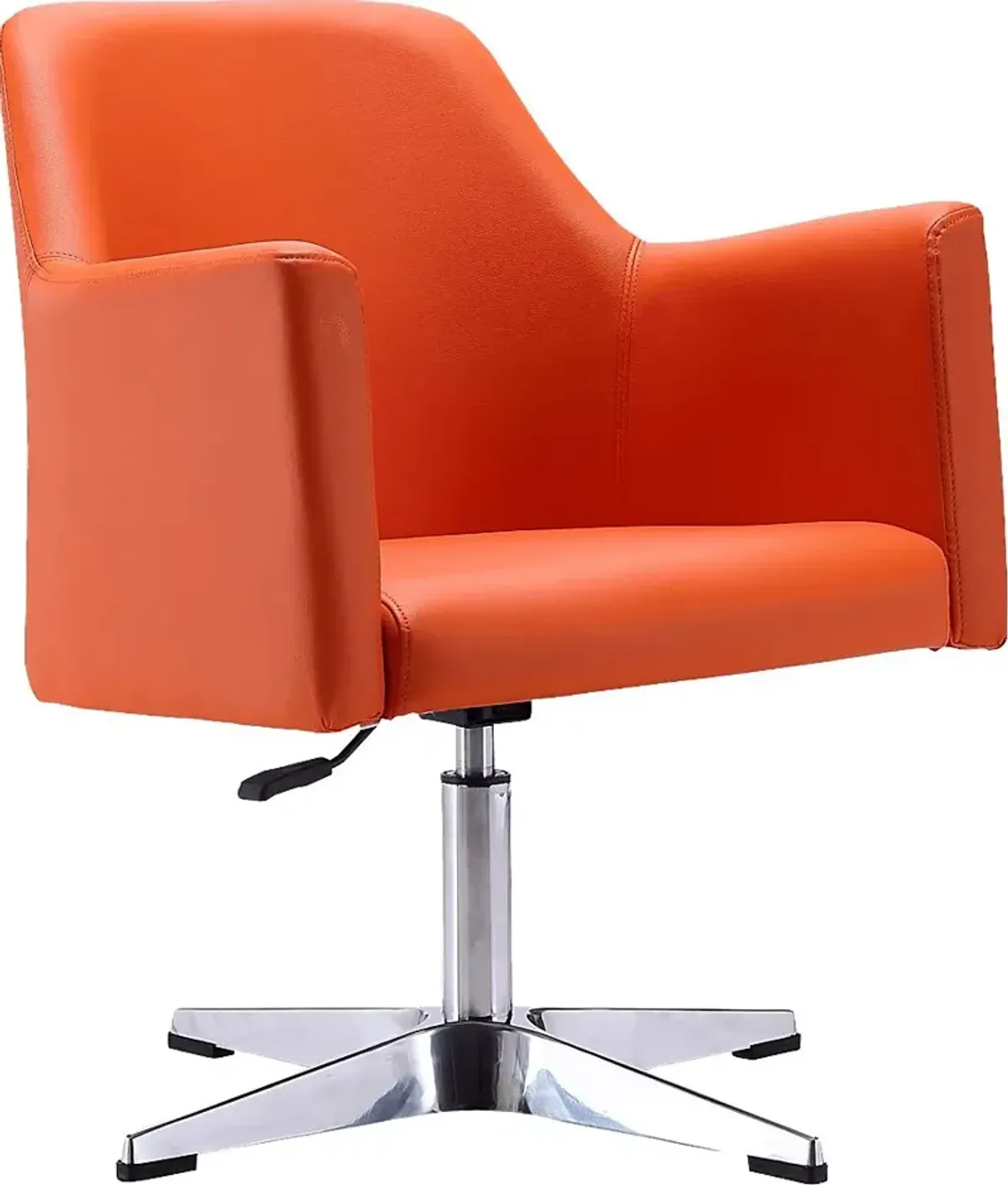 Woolfram Orange Swivel Accent Chair