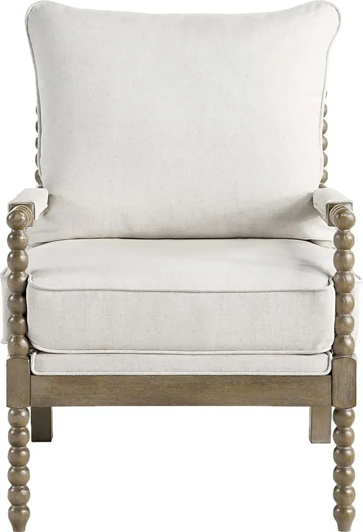 Susanna Brown Accent Chair with Beige Cushions