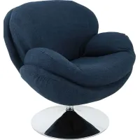Ashbrook Blue Accent Swivel Chair