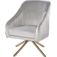 Cotydon Silver Swivel Accent Chair