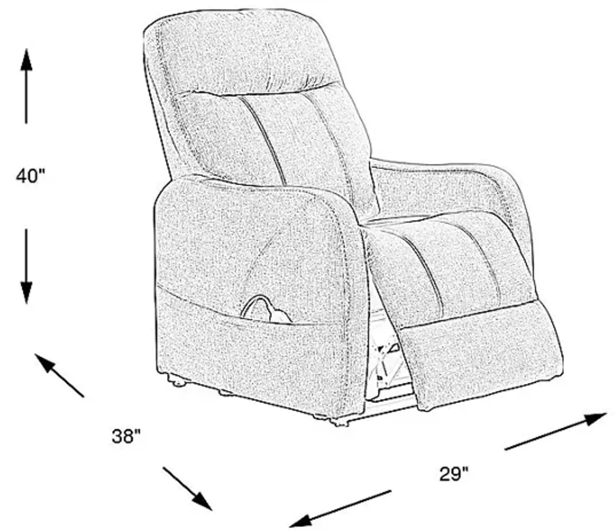 Sophia Beige Power Lift Recliner