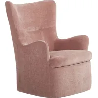 Barsha Heights Pink Swivel Glider Chair