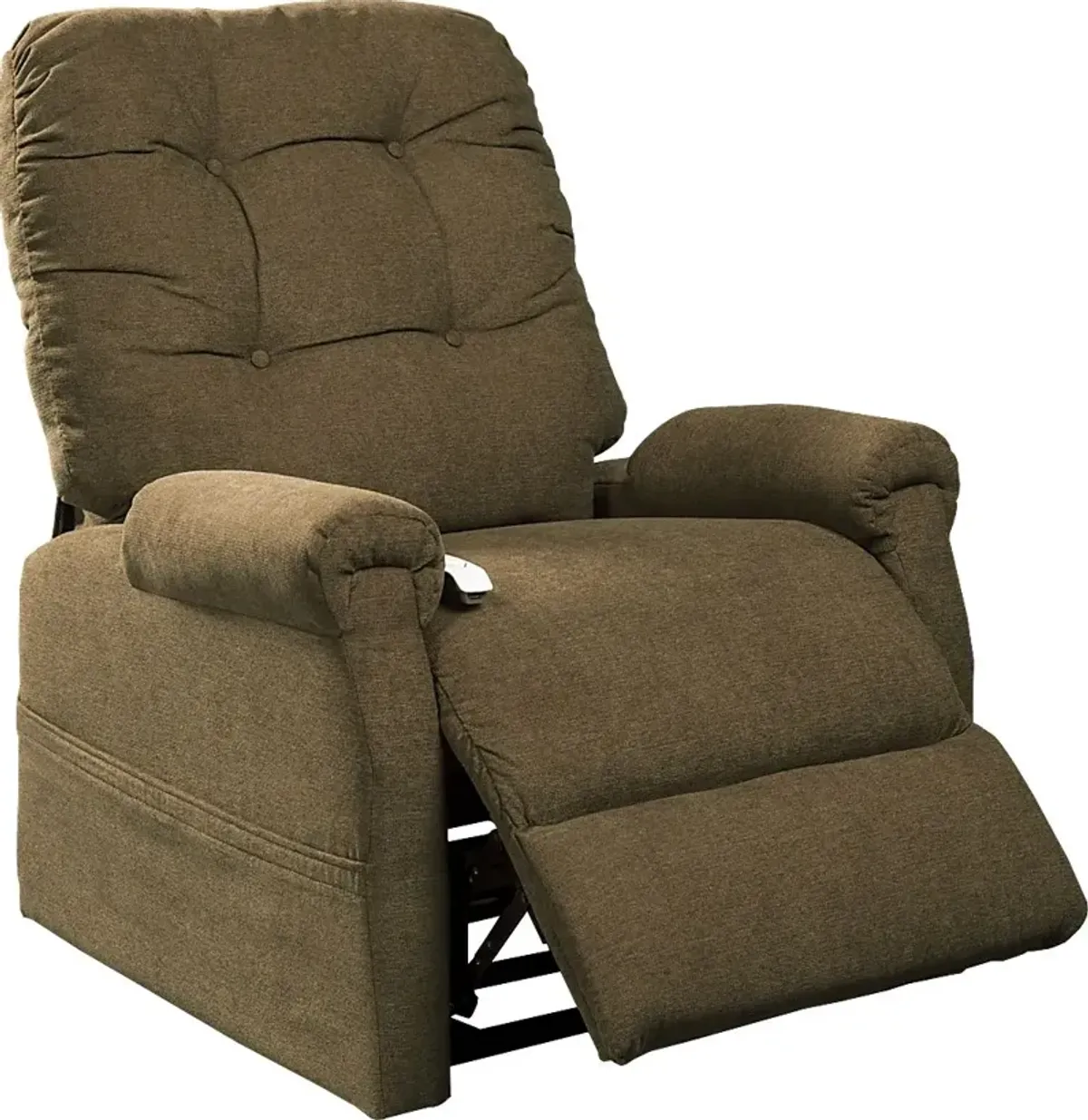 Pyron Beige Lift Chair Dual Power Recliner