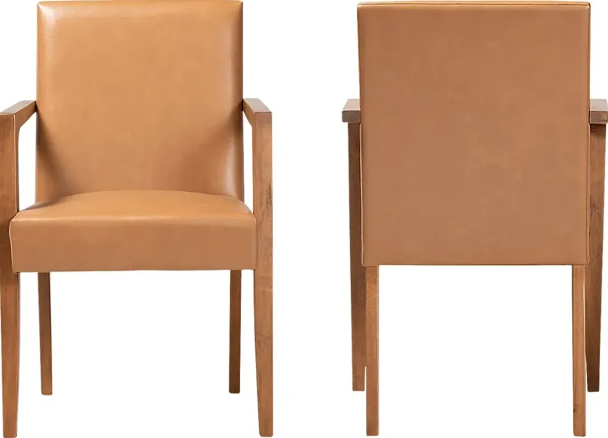 Ulloa Brown Accent Chair, Set of 2