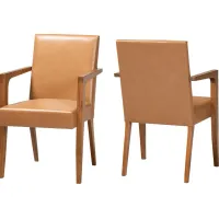 Ulloa Brown Accent Chair, Set of 2