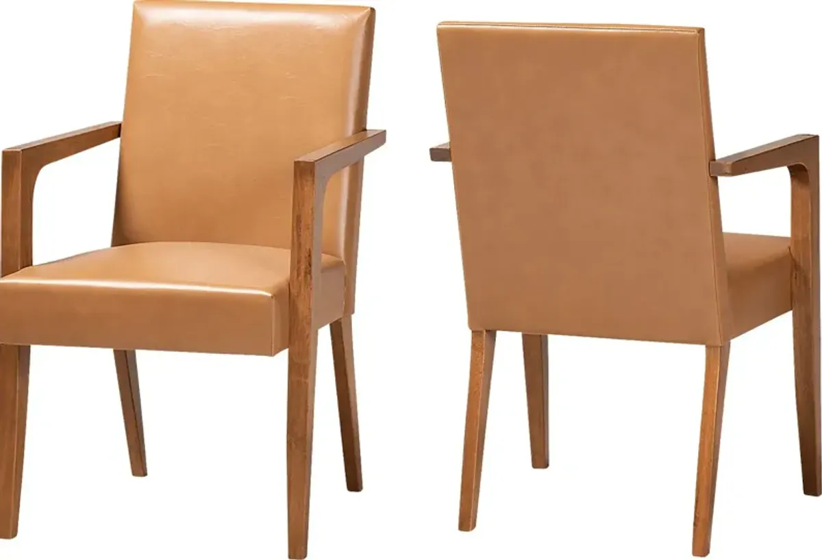 Ulloa Brown Accent Chair, Set of 2