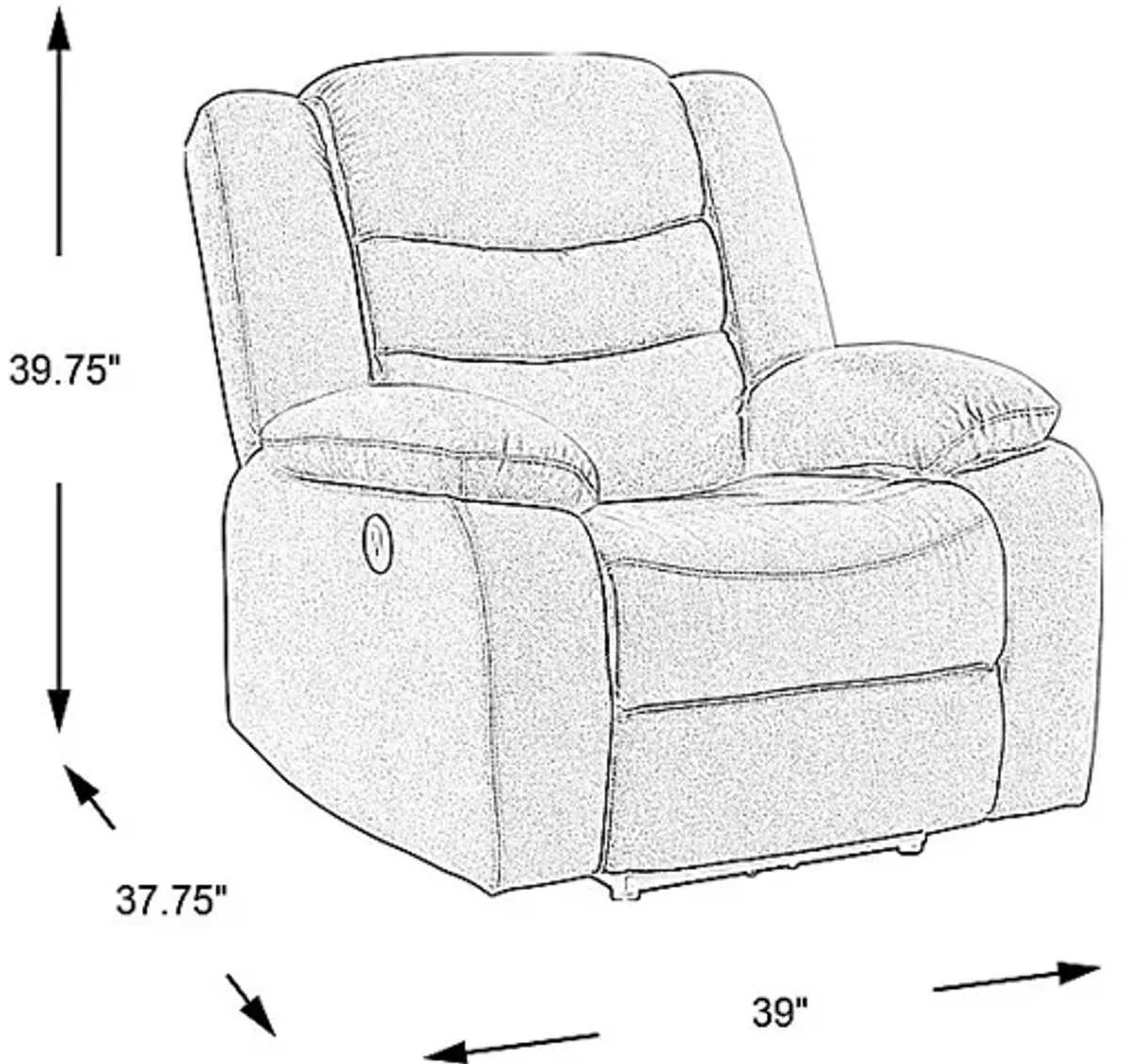 Swansea Gray Power Recliner