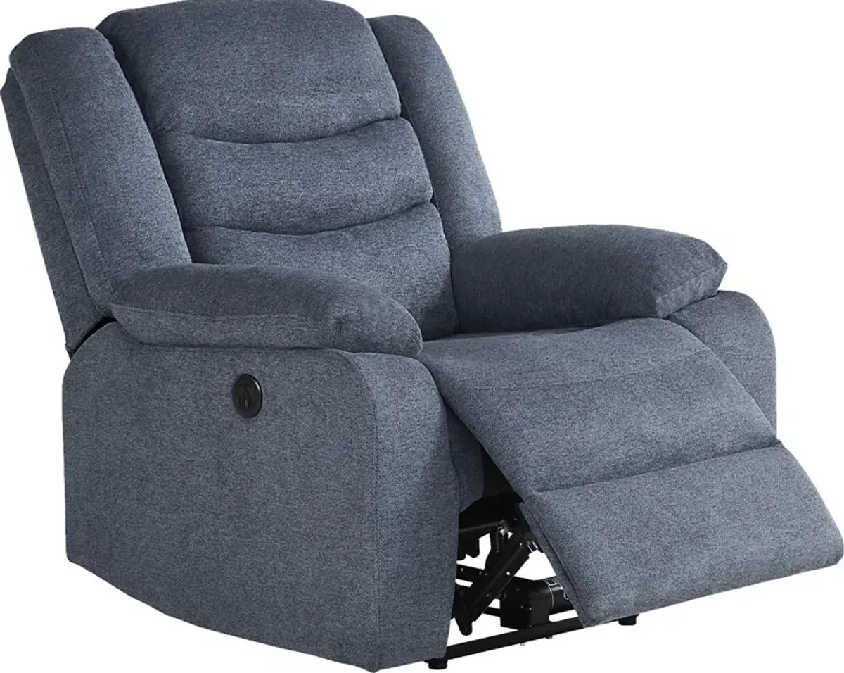 Swansea Blue Power Recliner