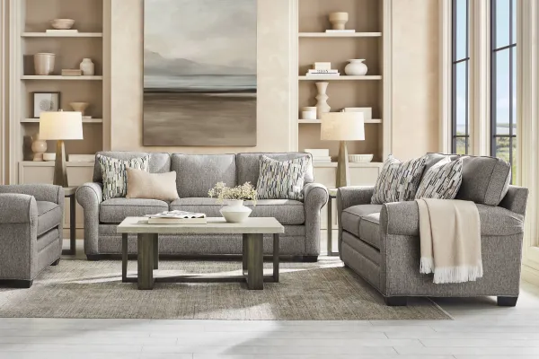 Bellingham Gray Textured 7 Pc Living Room