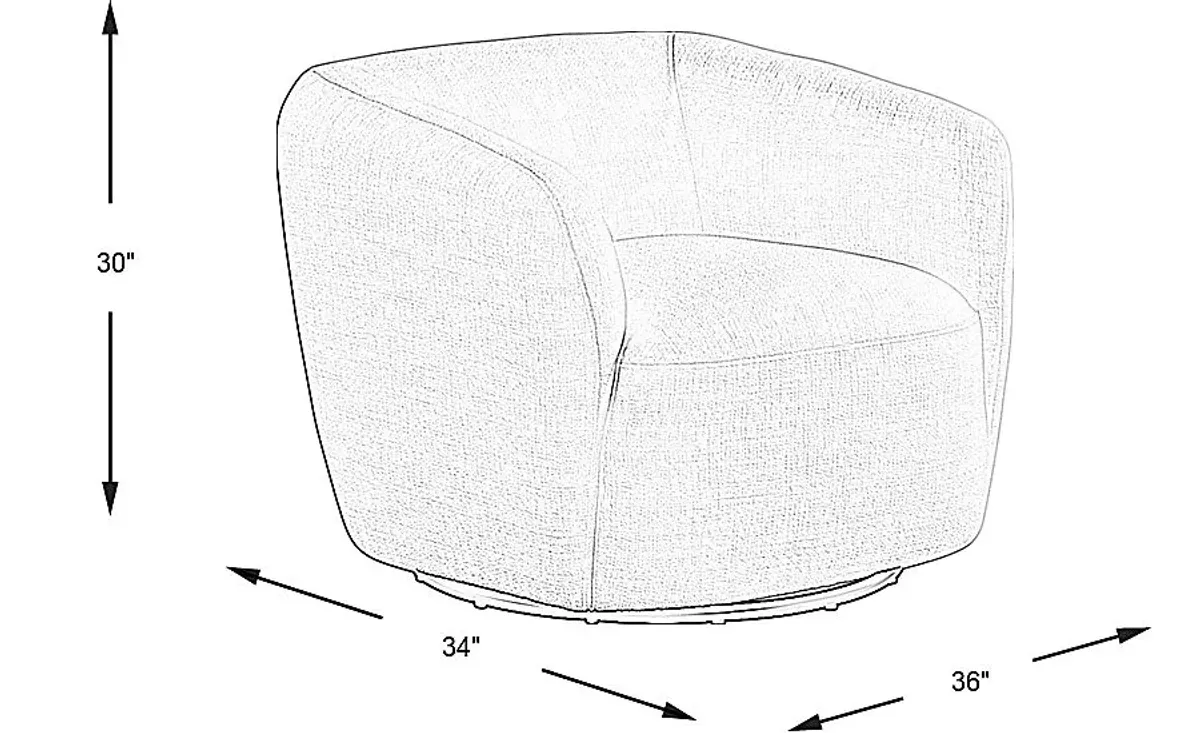 Jaxson White Swivel Chair