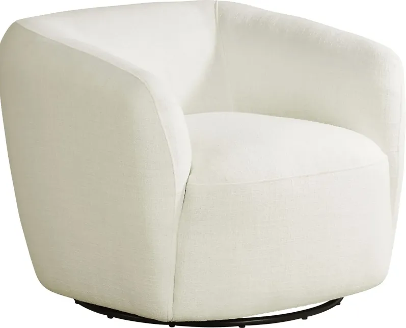 Jaxson White Swivel Chair