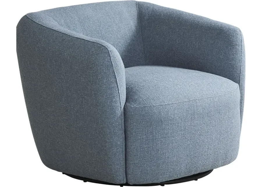 Jaxson Blue Swivel Chair