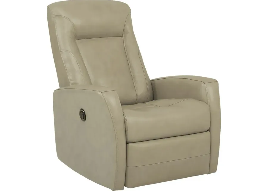 Ruperto Stone Leather Power Recliner