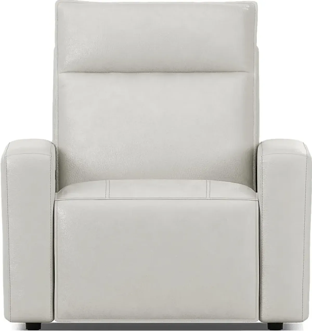 ModularTwo Light Gray Leather Dual Power Recliner