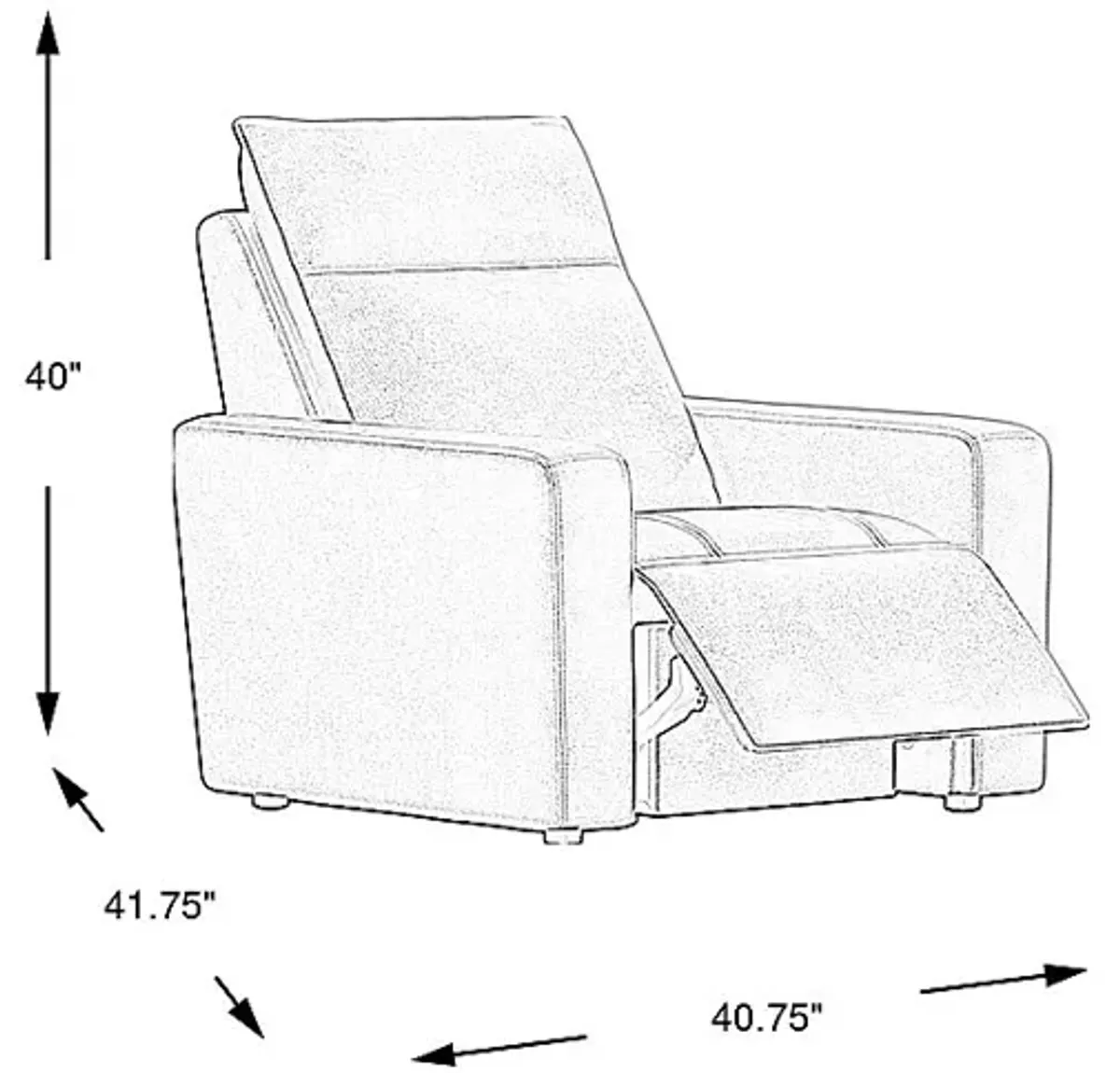 ModularTwo Light Gray Leather Dual Power Recliner