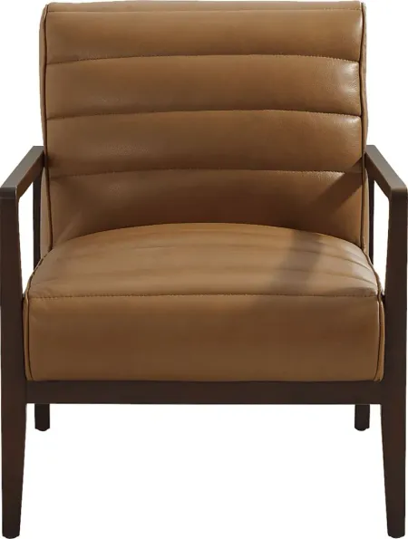 Ellenwood Saddle Leather Accent Chair