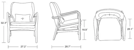 Otelia Yellow Accent Chair & Ottoman