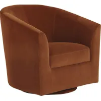 Sentosa Rust Accent Swivel Chair