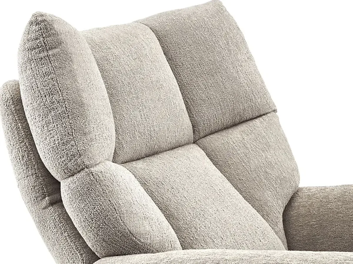 Braselton Silver Swivel Recliner