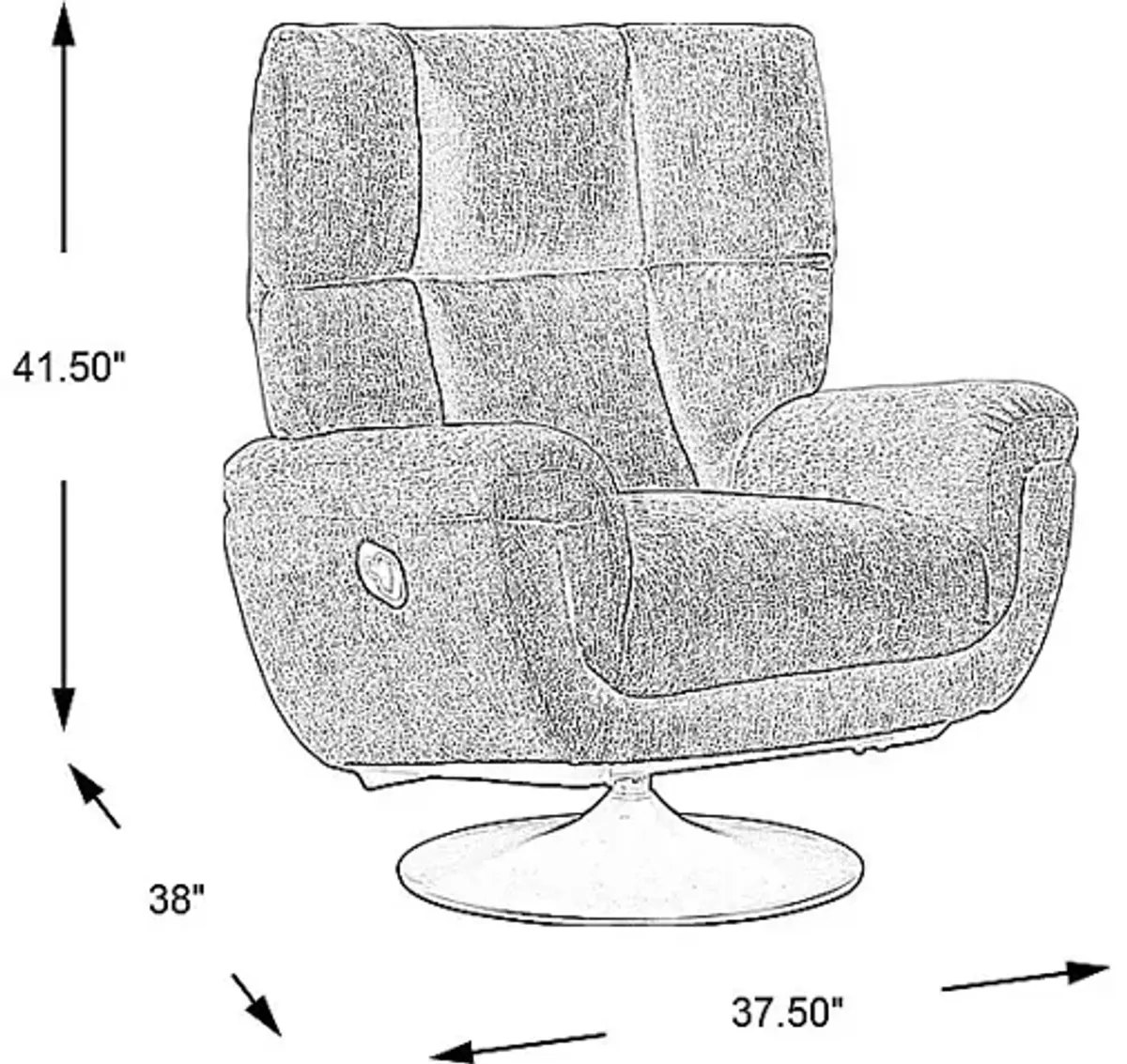 Braselton Silver Swivel Recliner