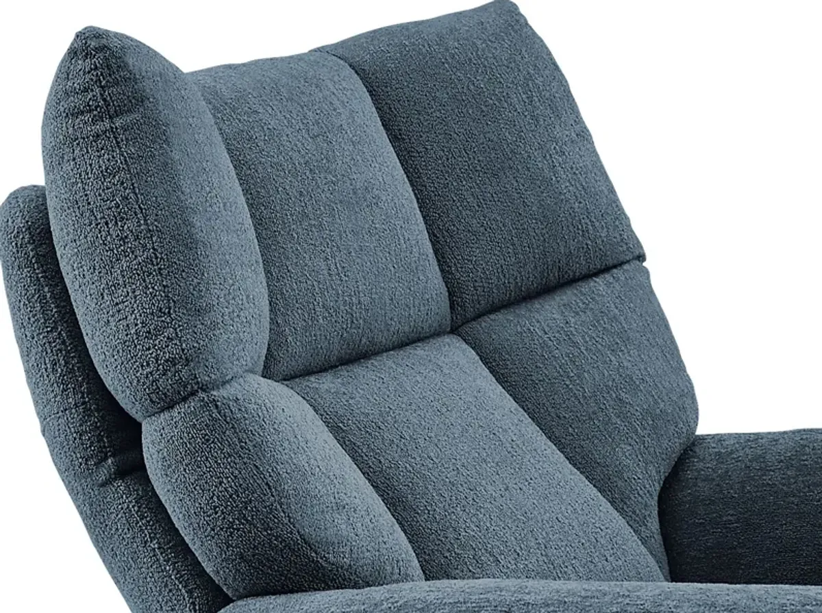 Braselton Blue Swivel Recliner